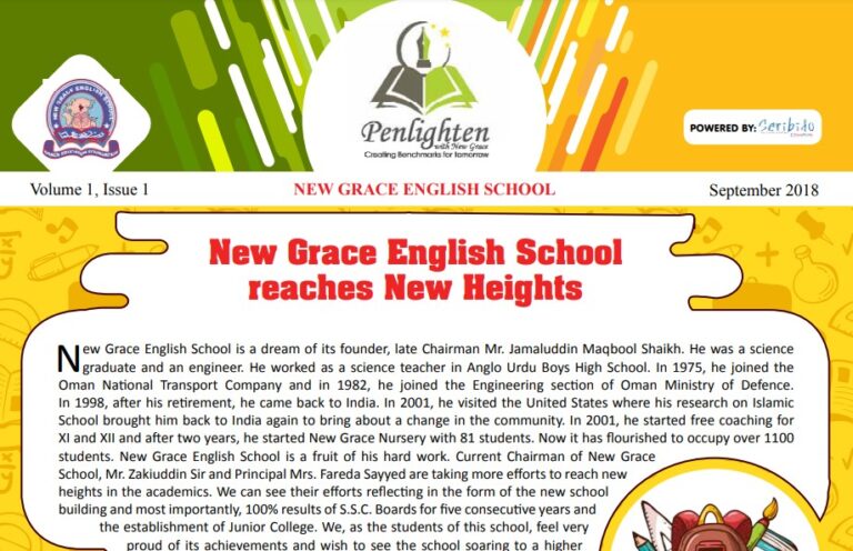 Penlighten with New Grace English School - Volume 1 - Issue 1 - September 2018